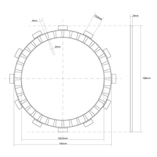 Single clutch disc - single, crankset