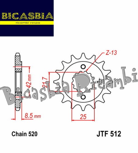 13761 sprocket p520 z16 - sprocket, for