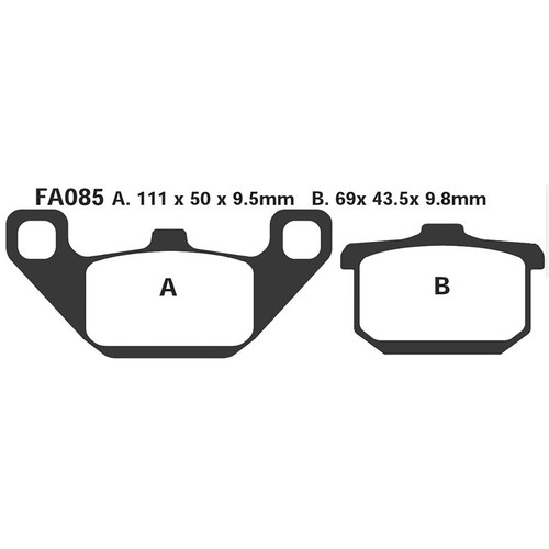 Pair pads ebc fa085 - ebc,