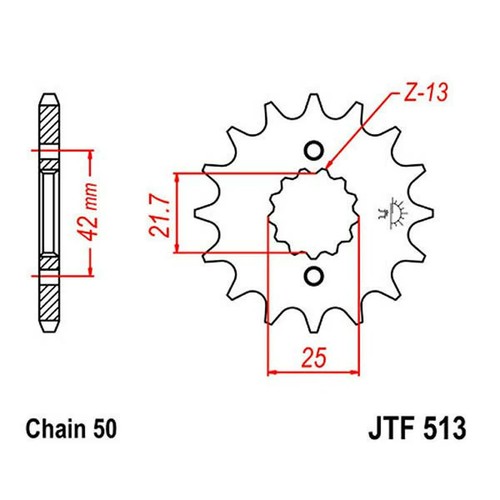Sprocket z17 530 - z17, 726.24.39